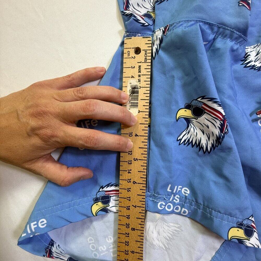 Life Is Good Eagle Print Swim Trunks Men’s M Blue Patriotic Board Shorts UPF - Picture 8 of 11